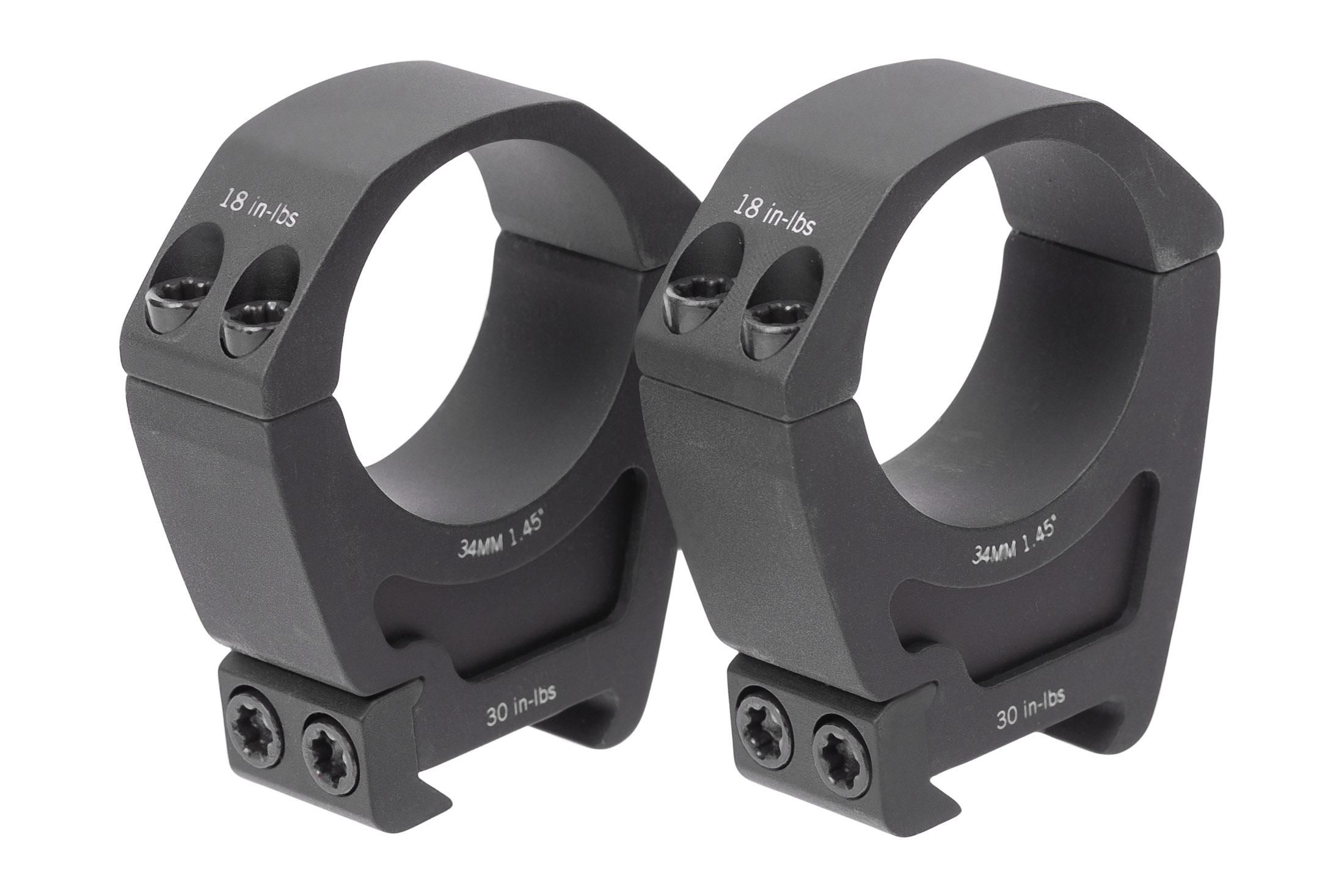 Vortex Optics Pro Series High 34mm Scope Rings - 1.45